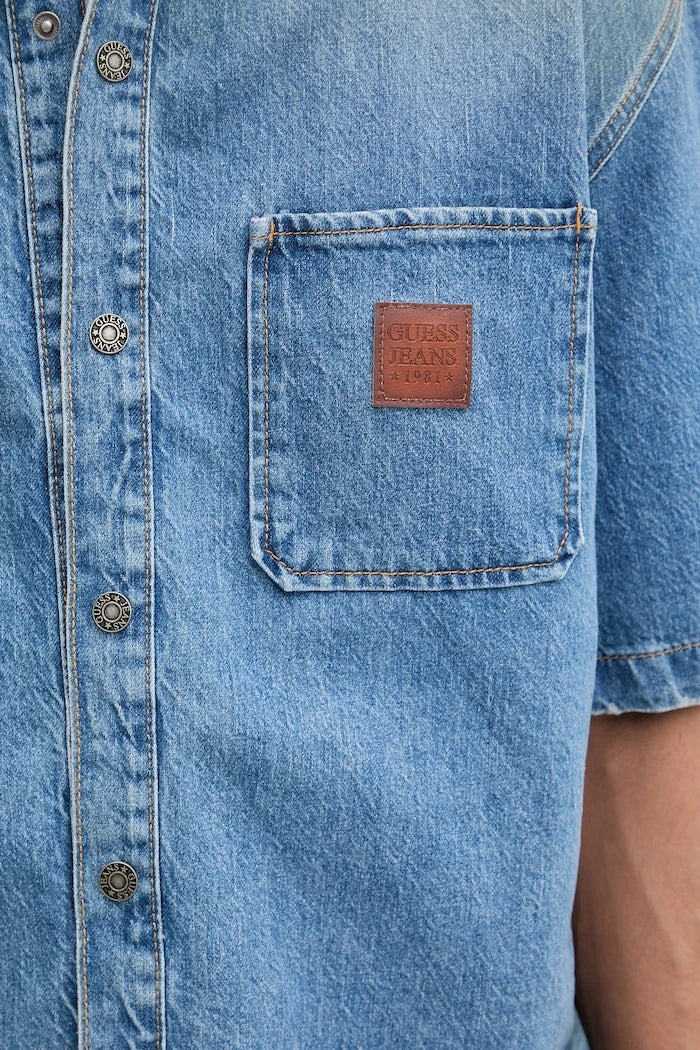 Guess Jeans риза мъжка от деним