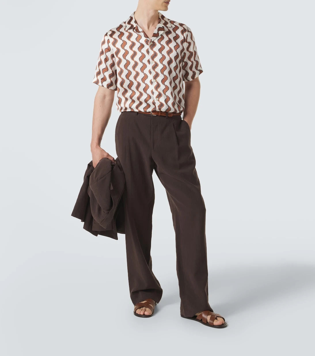 Frescobol Carioca - Roberto printed silk bowling shirt