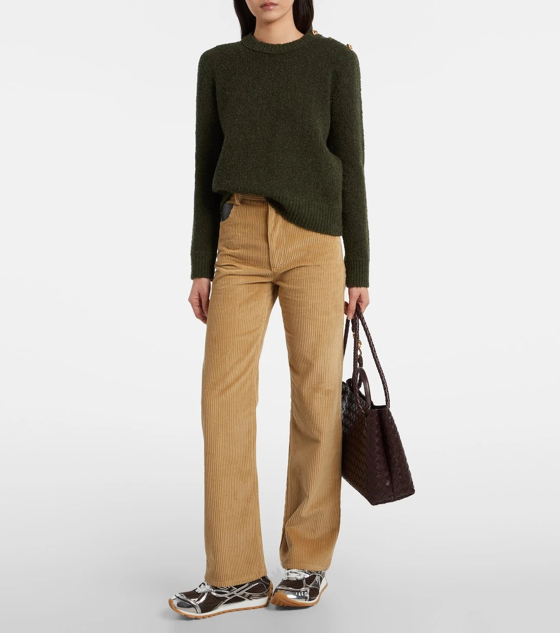 Bottega Veneta - حذاء رياضي Orbit مزين بالجلد