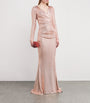 Talbot Runhof Pink Metallic V-Neck Gown