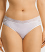 Hanro White Cotton Delight Midi Briefs