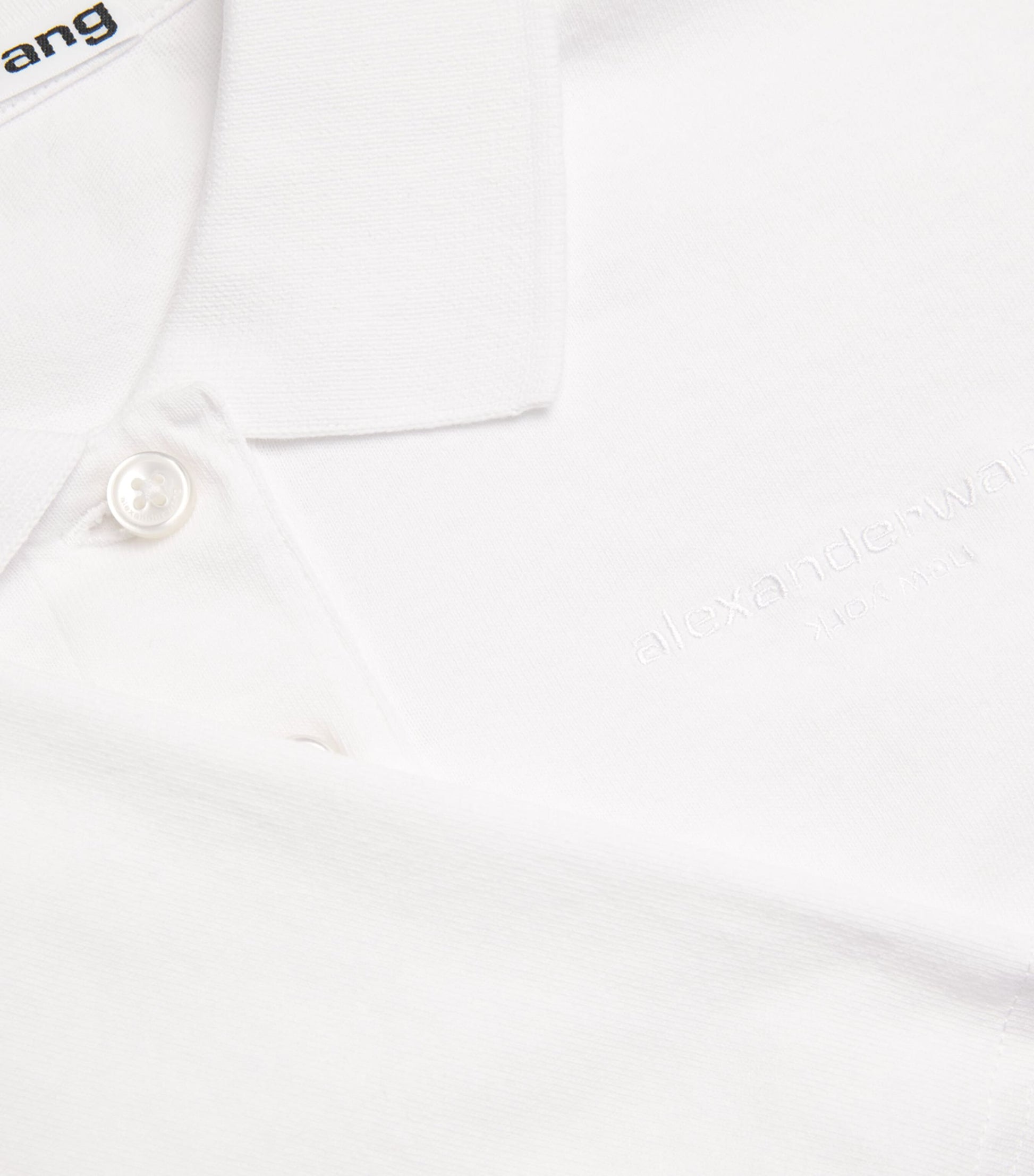 Alexander Wang White Cotton Logo Crop Top