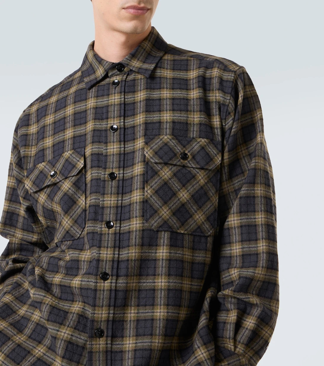 Saint Laurent - Checked wool overshirt