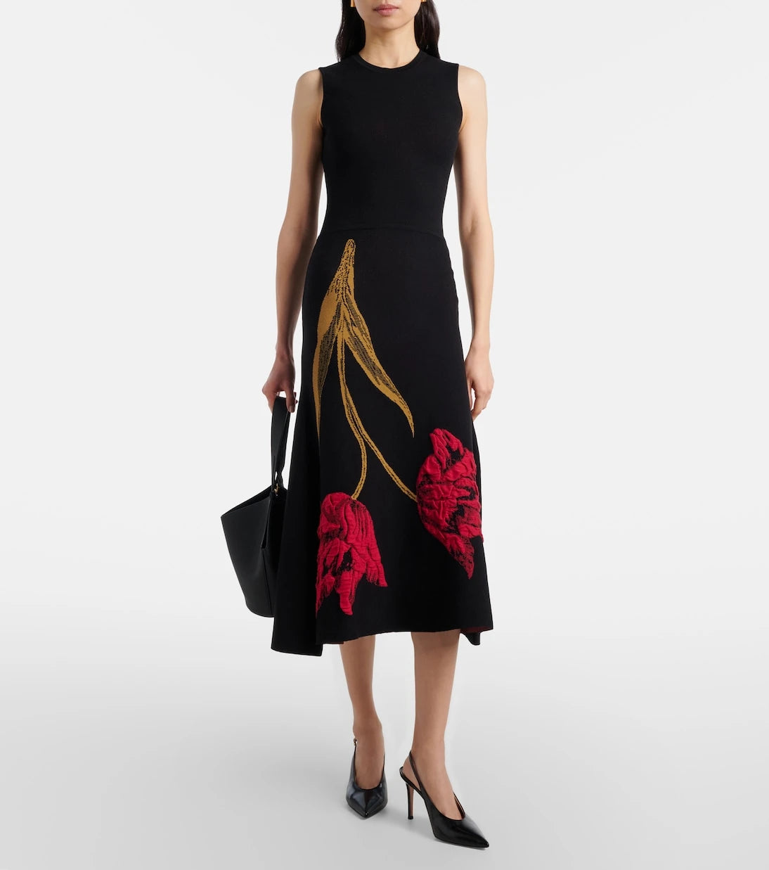 Erdem - Floral jacquard midi dress