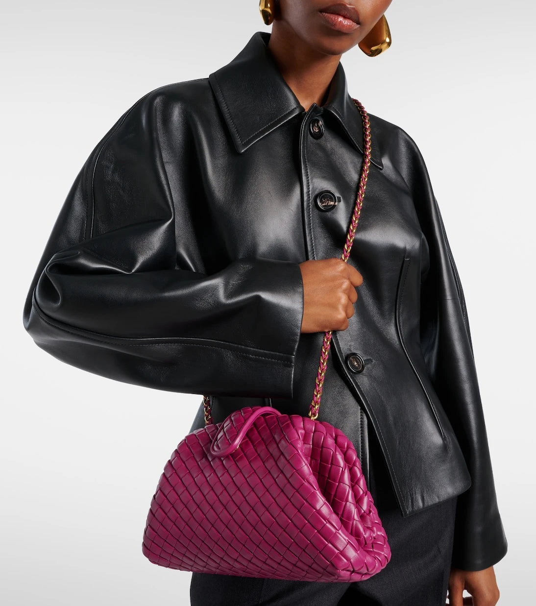 Bottega Veneta - Lauren 1980 Small leather clutch
