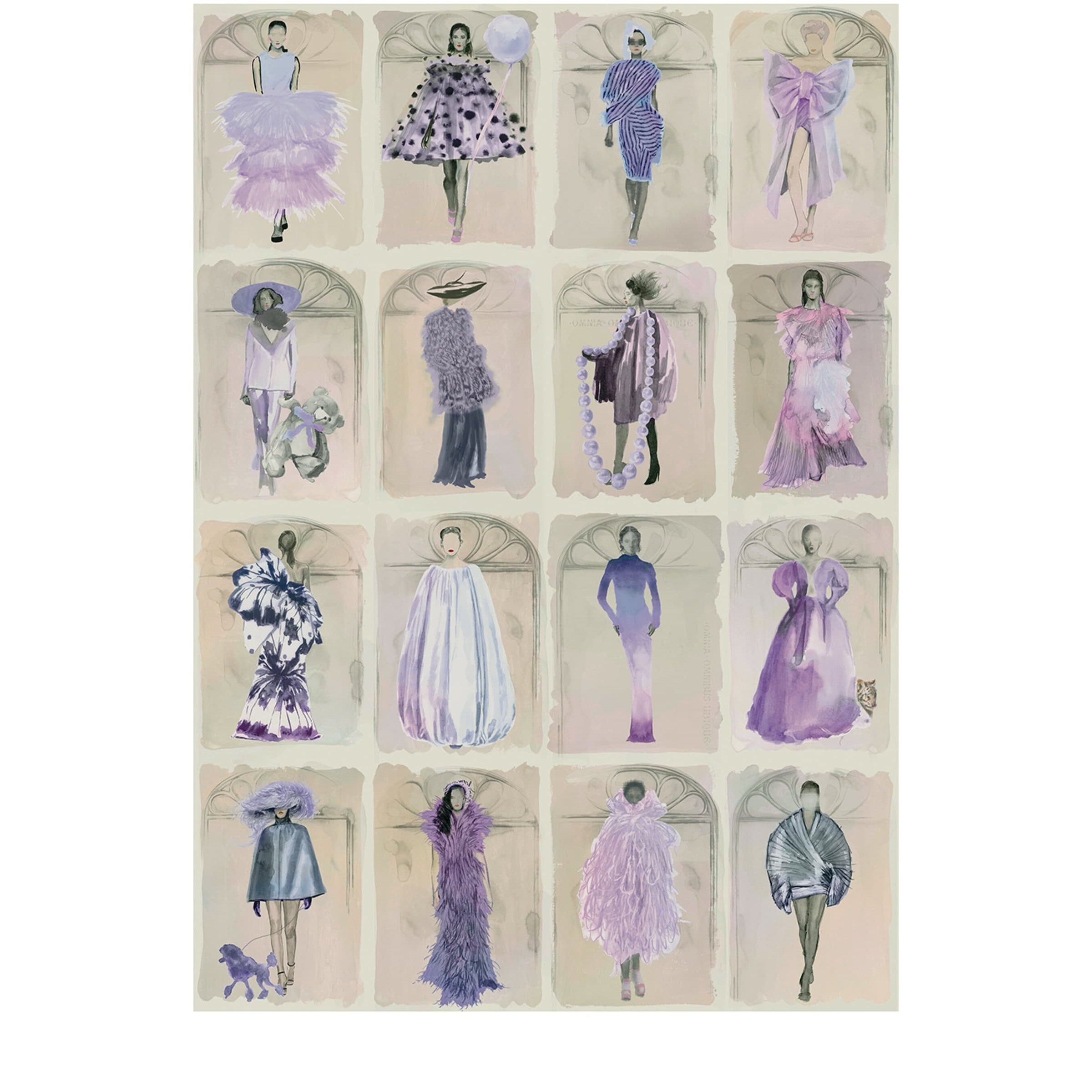 Cole & Son x Harrods Interior Design 175 Anniversary Edition Couture Carousel Window Wallpaper - Lavender Pearl