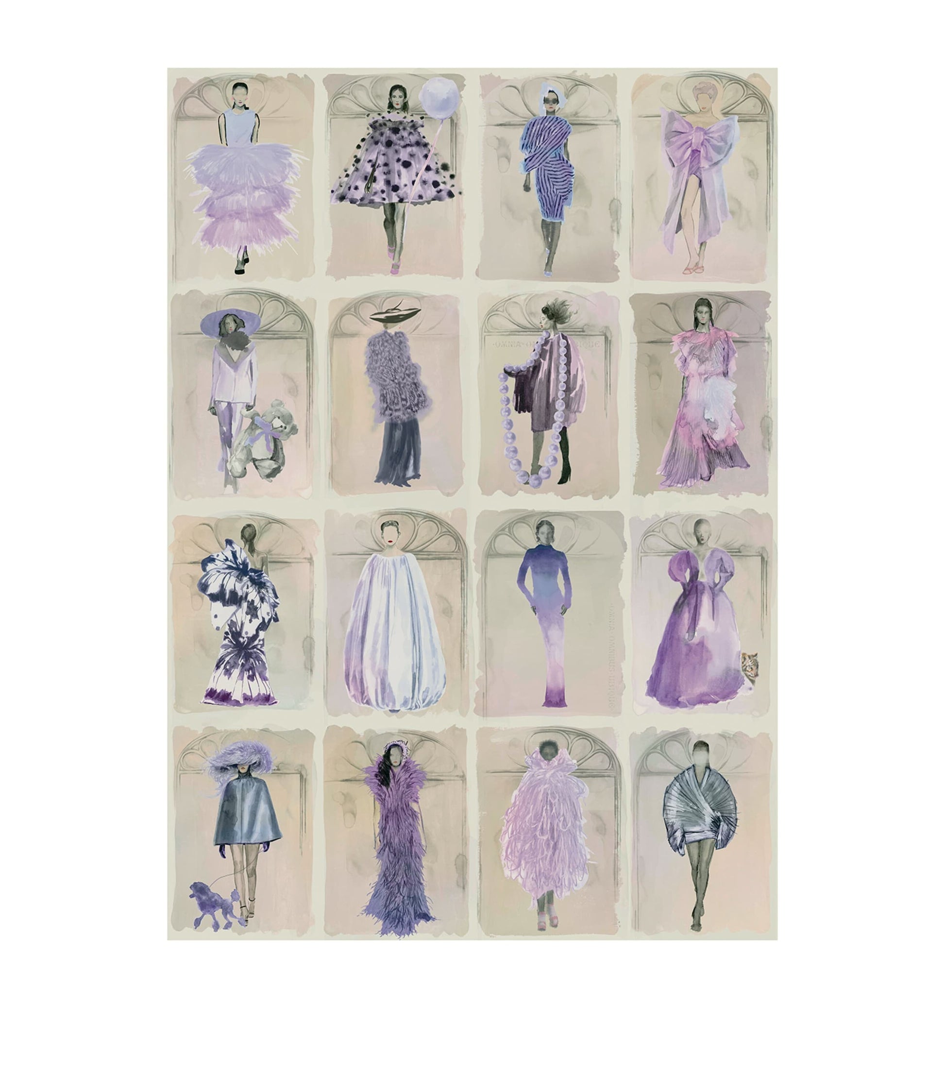 Cole & Son x Harrods Interior Design 175 Anniversary Edition Couture Carousel Window Wallpaper - Lavender Pearl