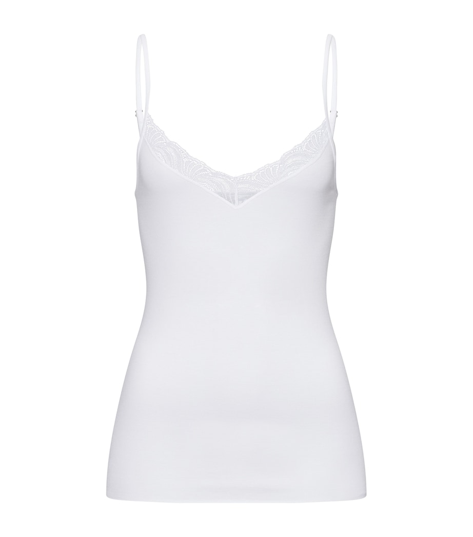 Hanro White Cotton Delight Tank Top