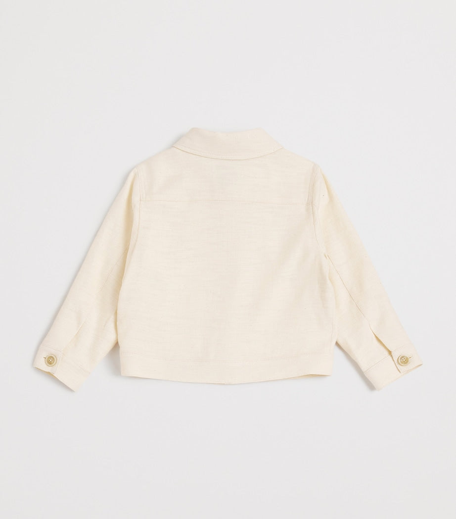Eleventy Kids Cotton-Linen Button-Up Shacket (2-16 Years)