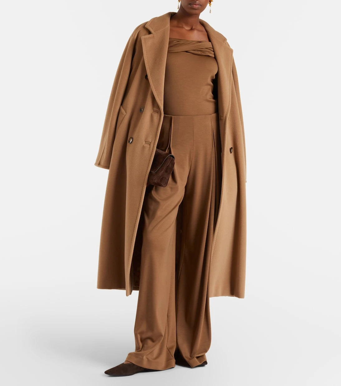 Max Mara - بنطلون Cocco بقصة أرجل واسعة من صوف الفيرجن