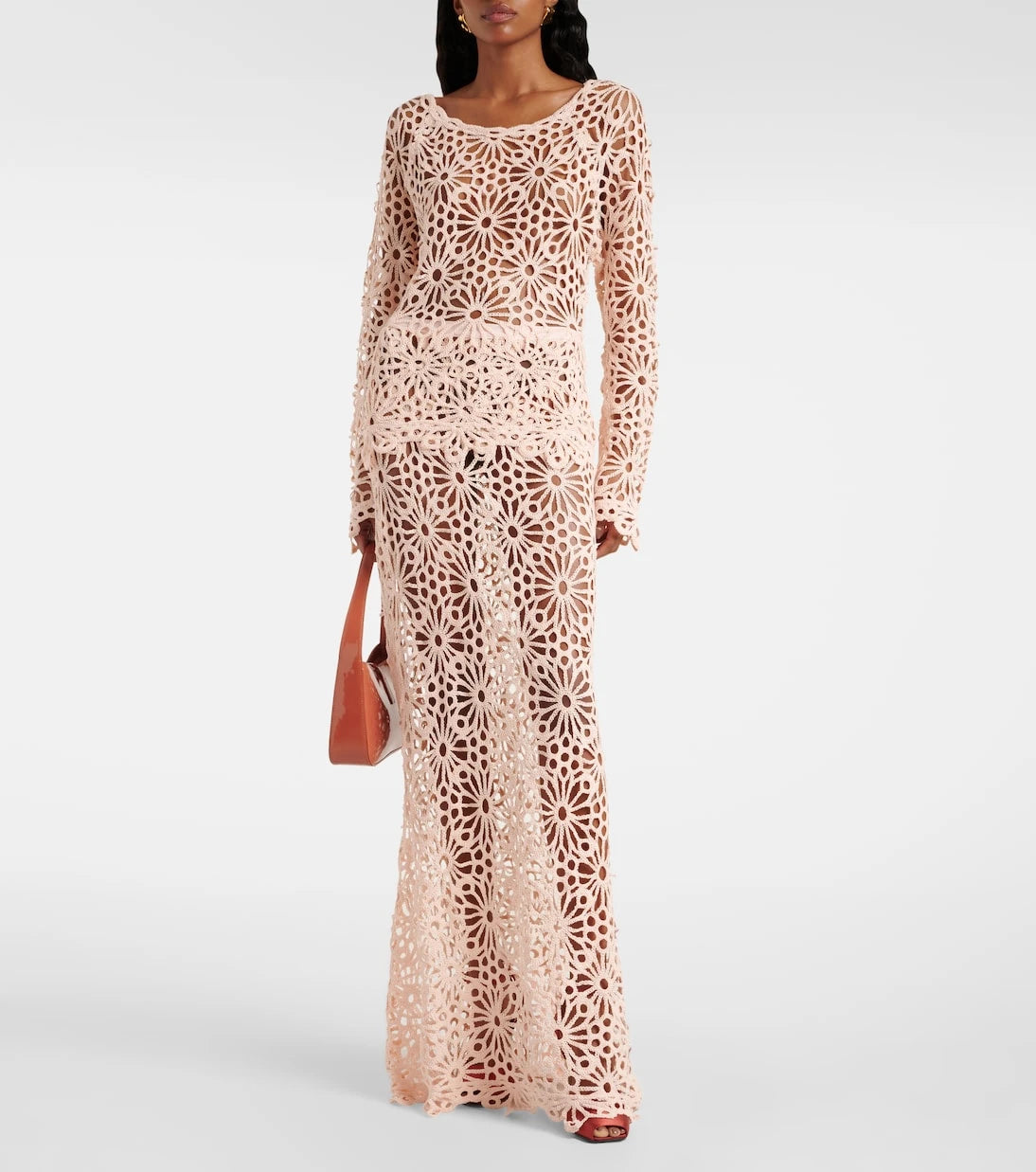 Norma Kamali - Crochet cotton-blend top