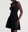 Black Croc-Effect Halterneck Mini Dress