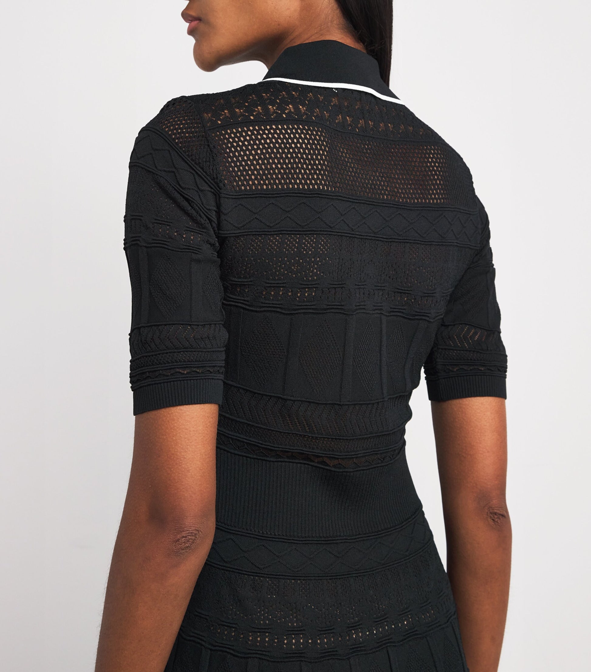 L'Agence Black Knitted Dakoa Mini Dress