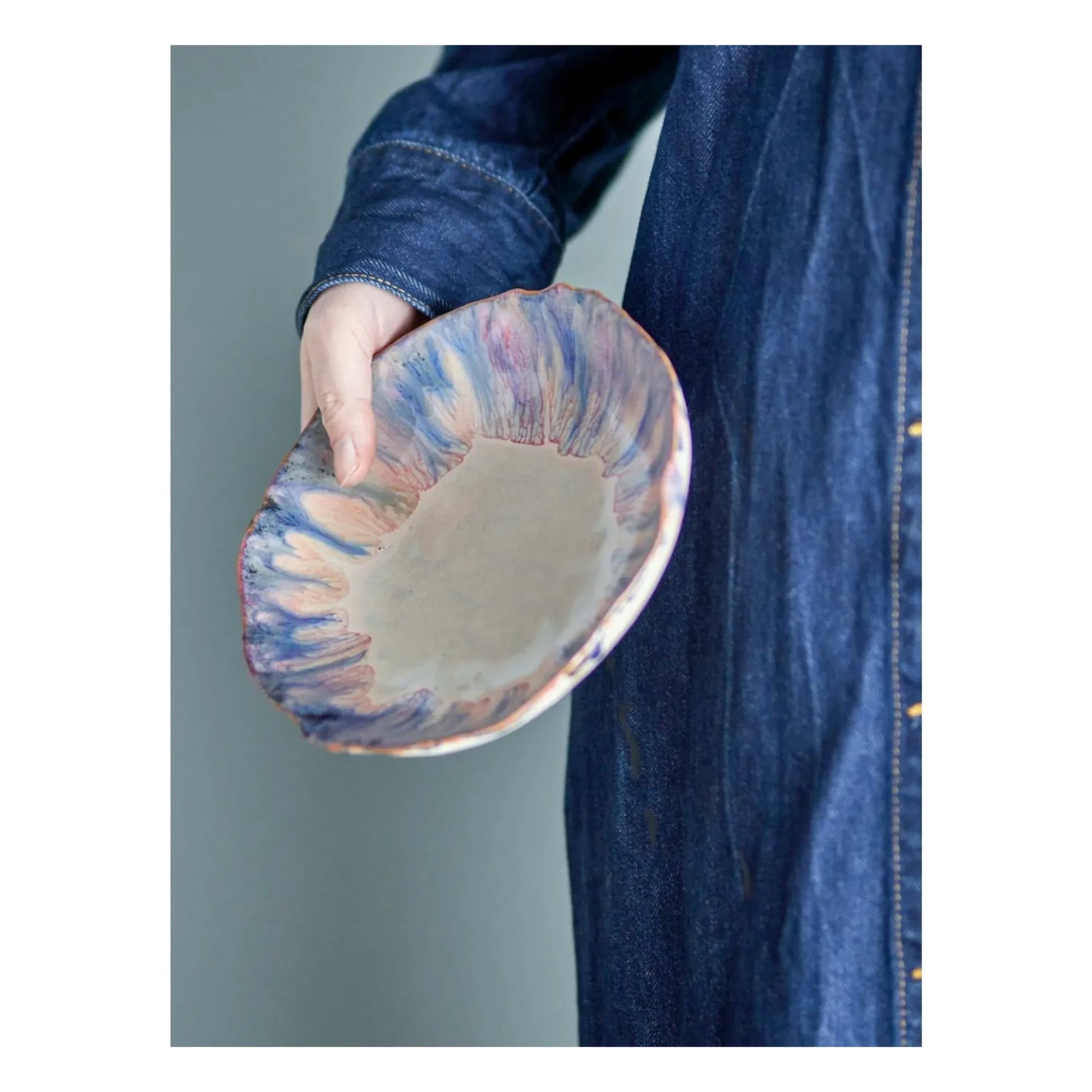 Bloomingville - Amalia stoneware dish | Blue