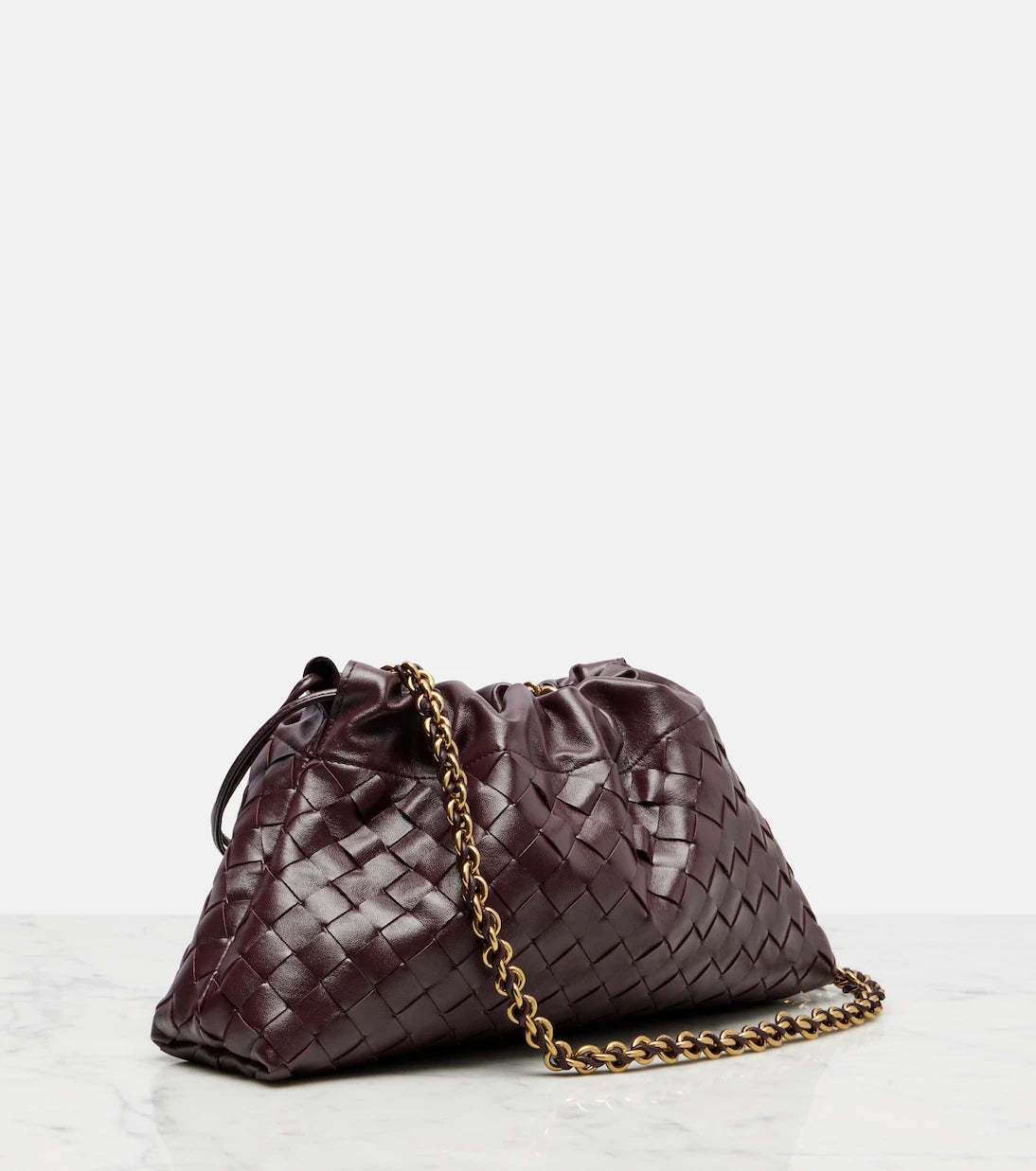 Bottega Veneta - Notte Intrecciato Small leather pouch