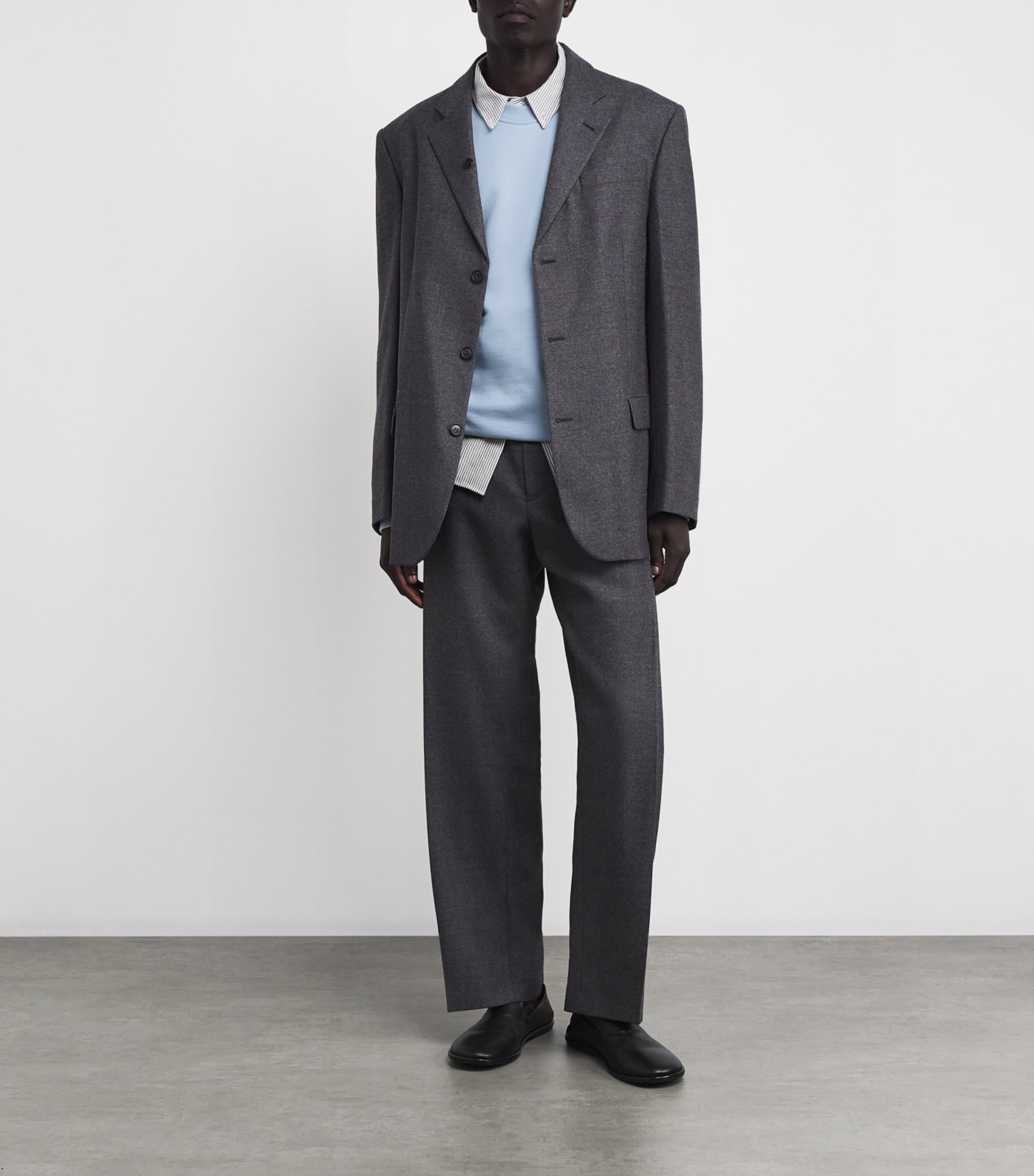 AMI Paris Blue Cotton Logo Sweatshirt