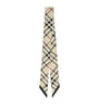 Burberry Beige Silk Skinny Check Scarf
