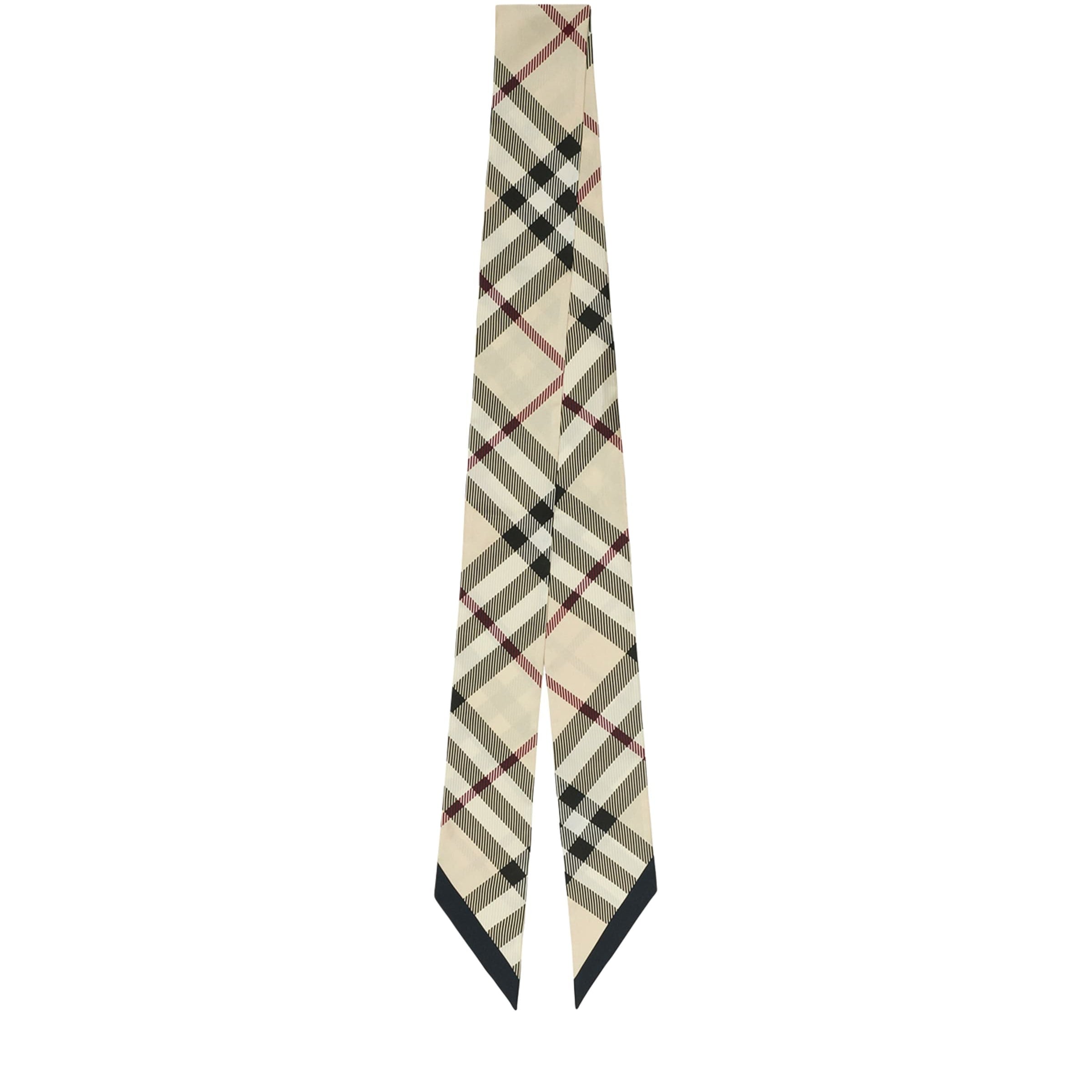 Burberry Silk Skinny Check Scarf