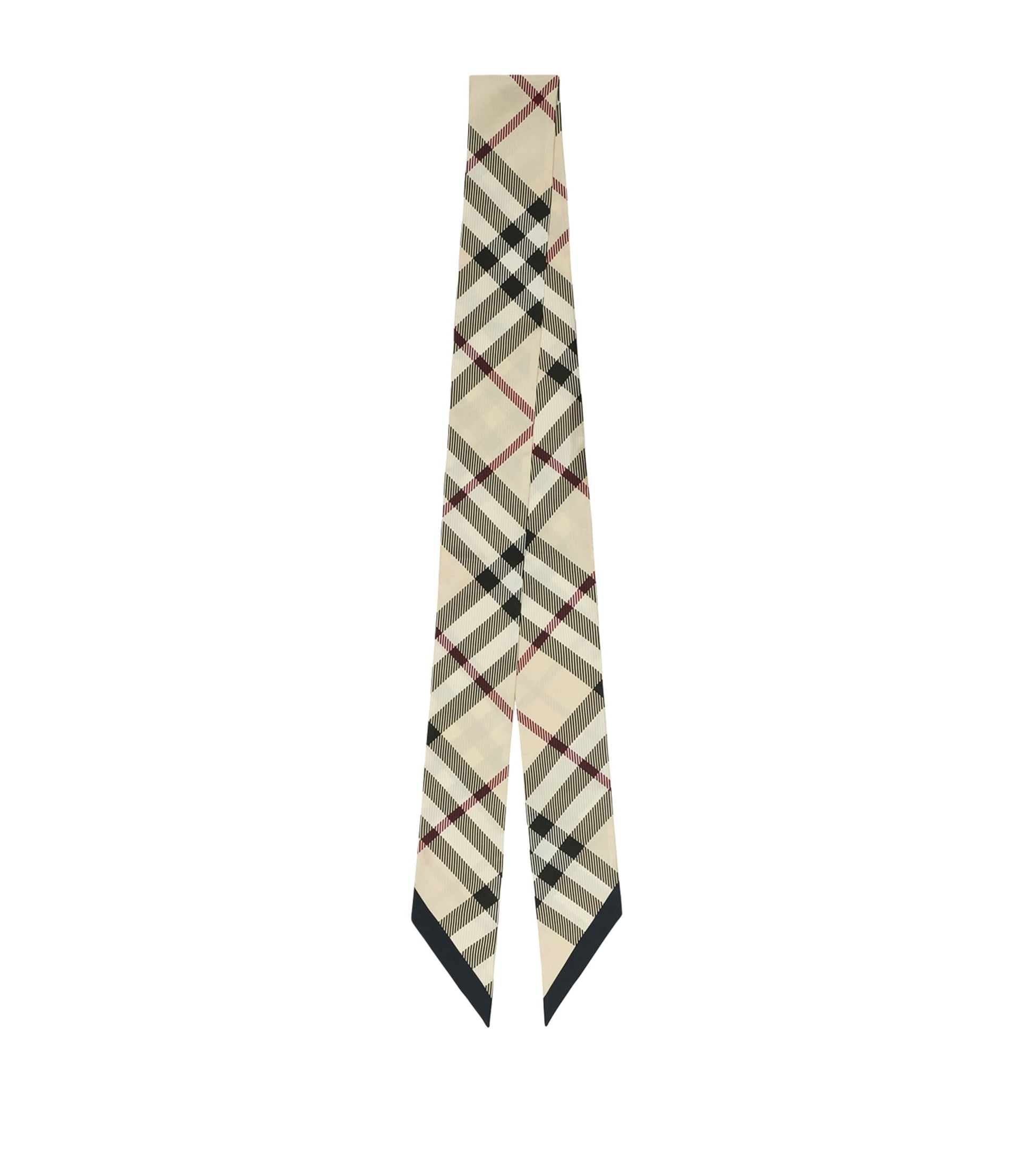 Burberry Silk Skinny Check Scarf