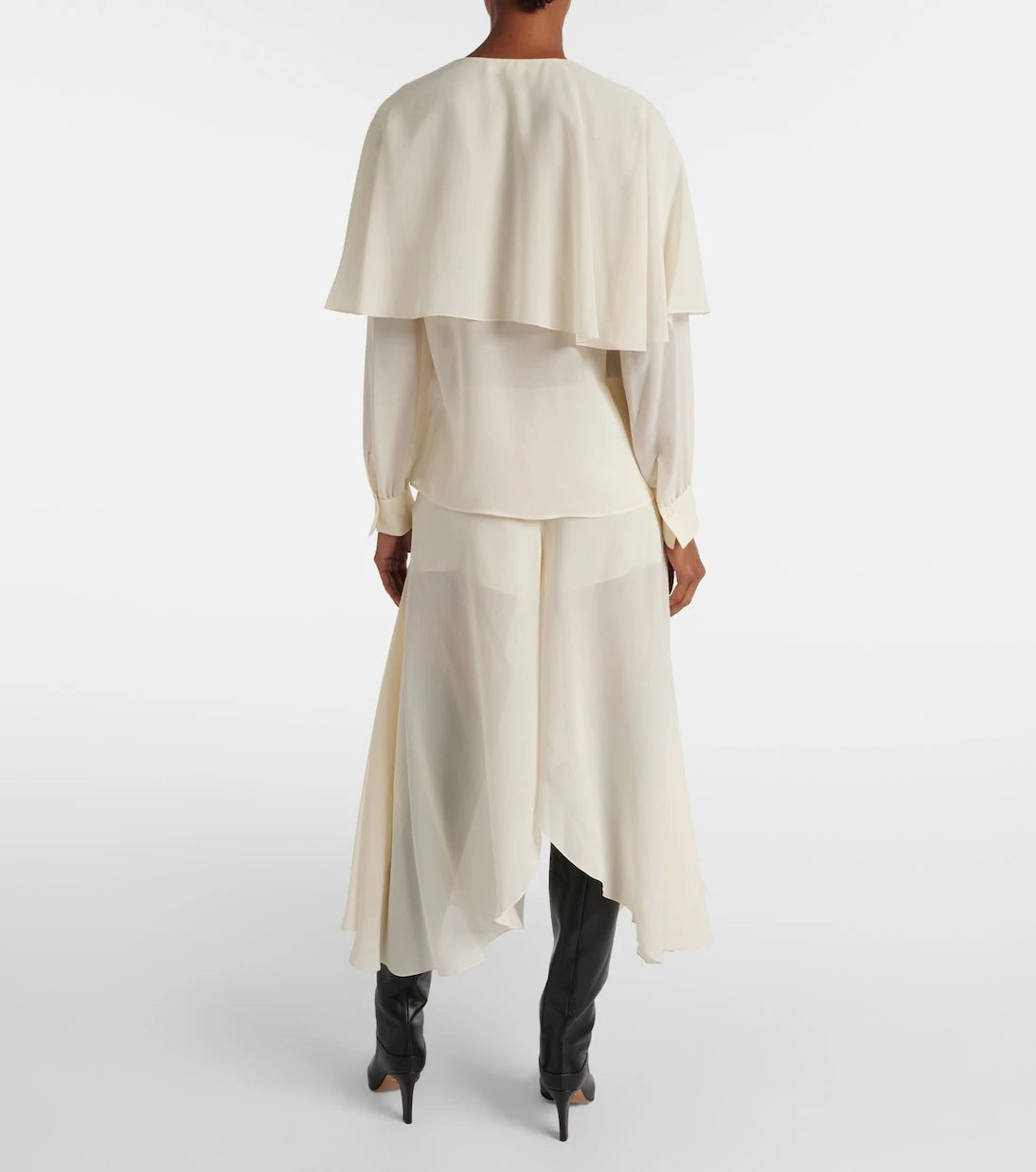 Chloé - Caped silk chiffon blouse