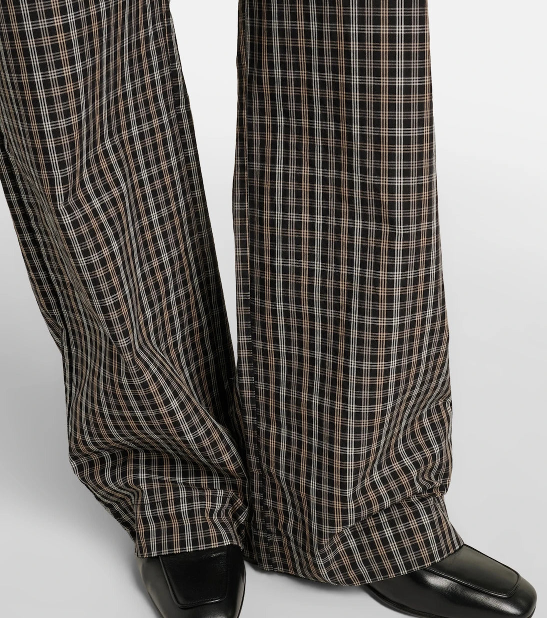 Róhe - Checked cotton wide-leg pants