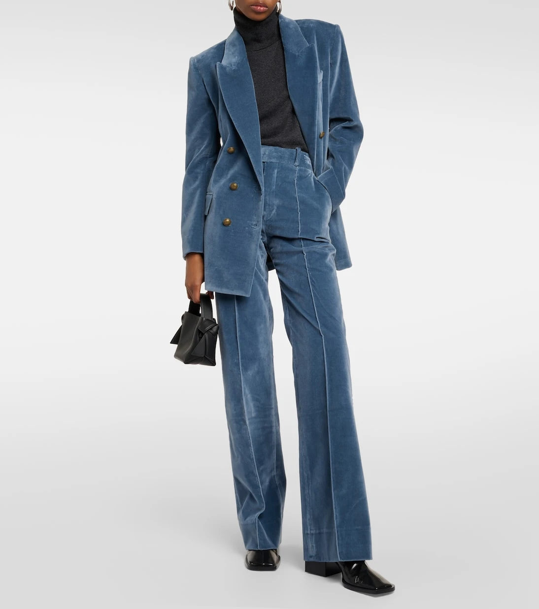 Frame - The Slim Stacked velvet pants