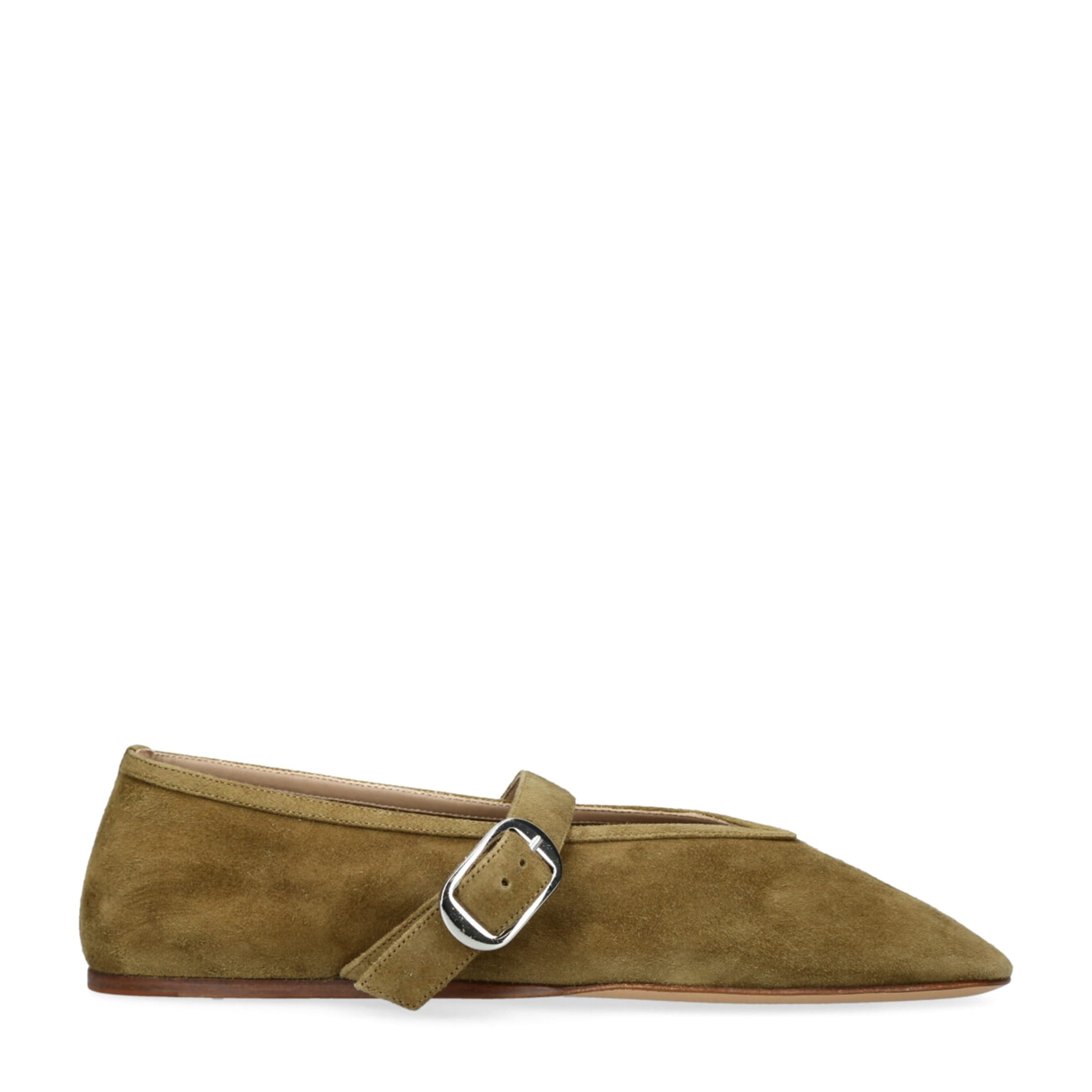 Le Monde Beryl Green Suede Stella Ballet Flats