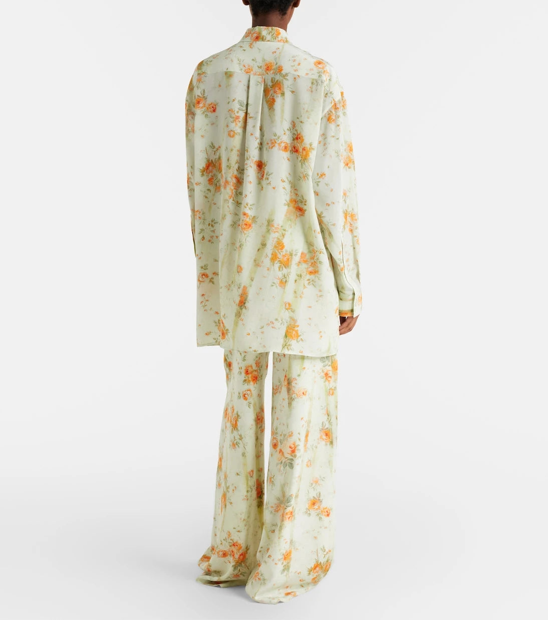 McQueen - Floral wide-leg pants