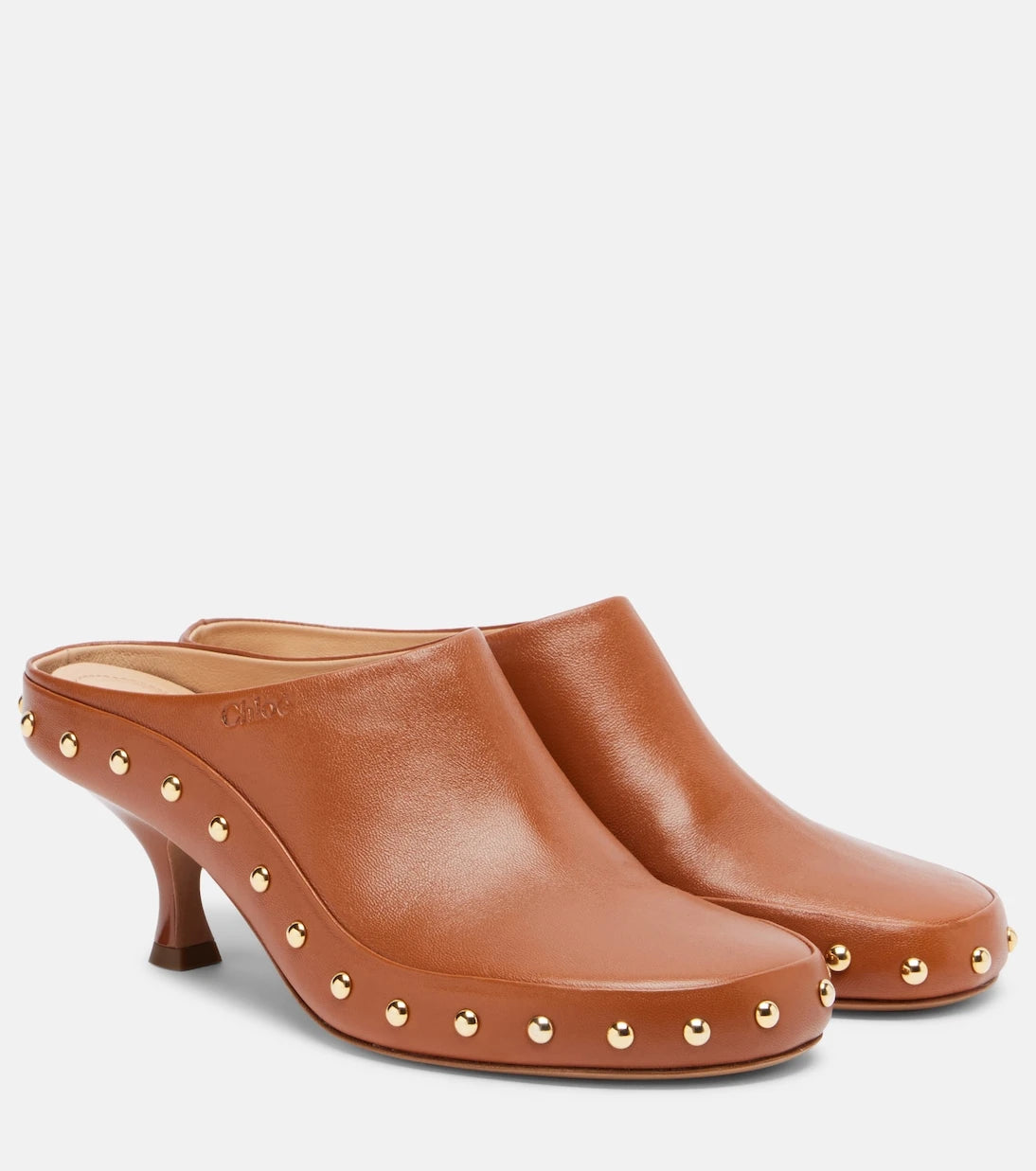 Chloé - Studded leather clogs