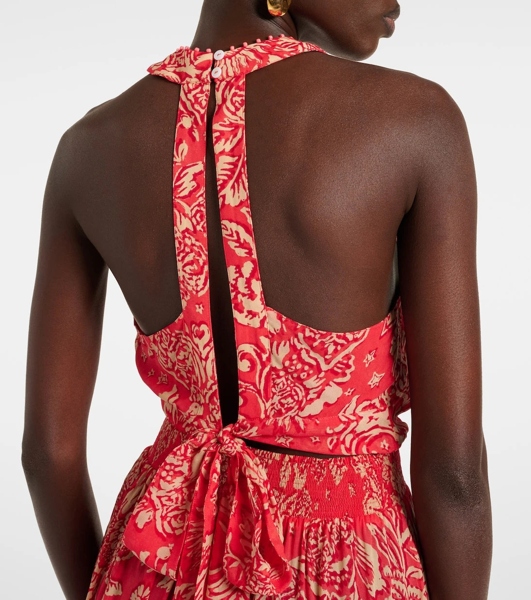 Poupette St Barth - Celie printed halterneck maxi dress