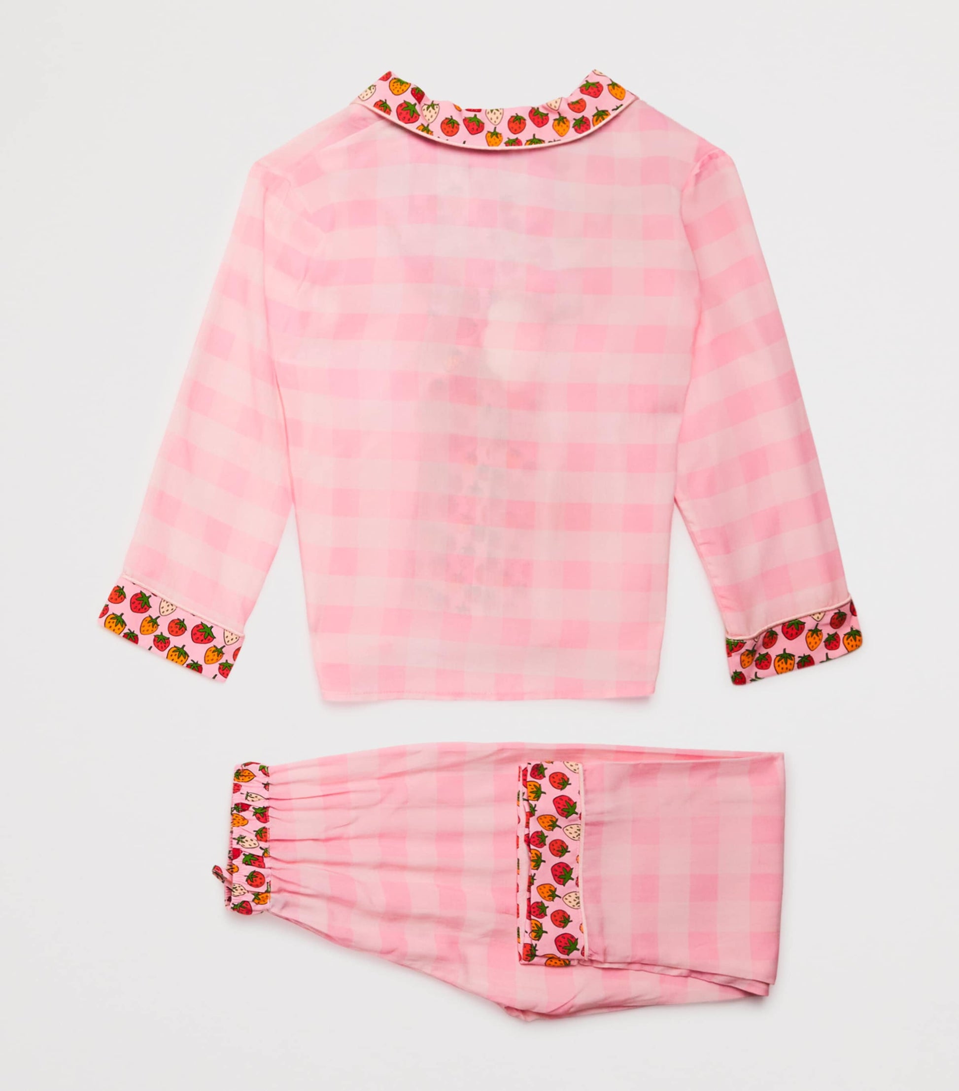 Fruit Check Print Pyjama Set (2-13 Years)