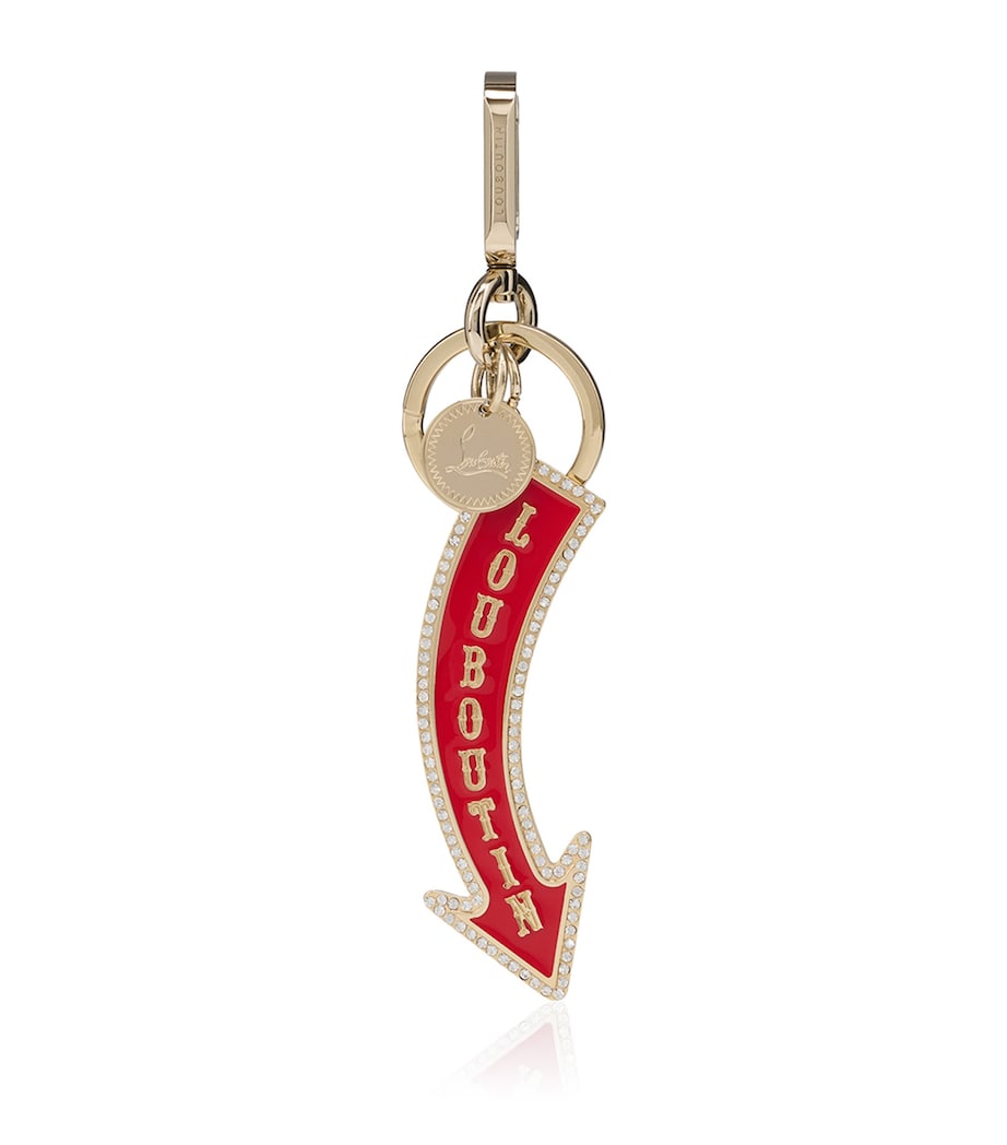 Christian Louboutin Red Steel Circus Signpost Keyring