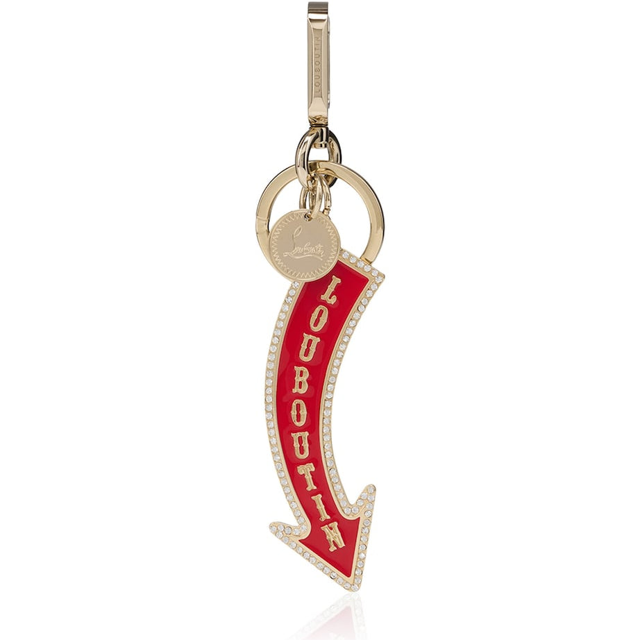 Christian Louboutin Red Steel Circus Signpost Keyring
