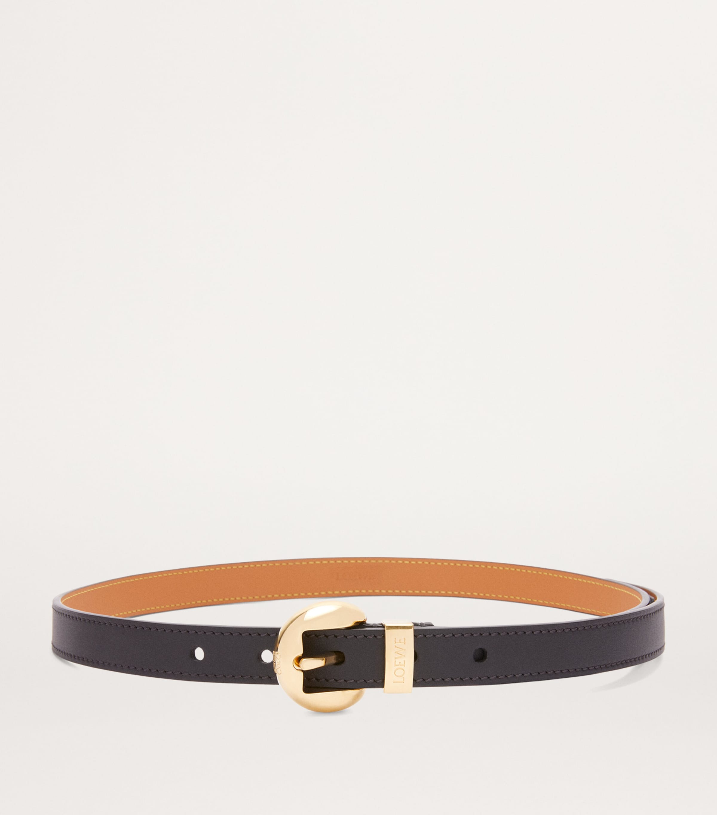 Black Leather Pebble Belt