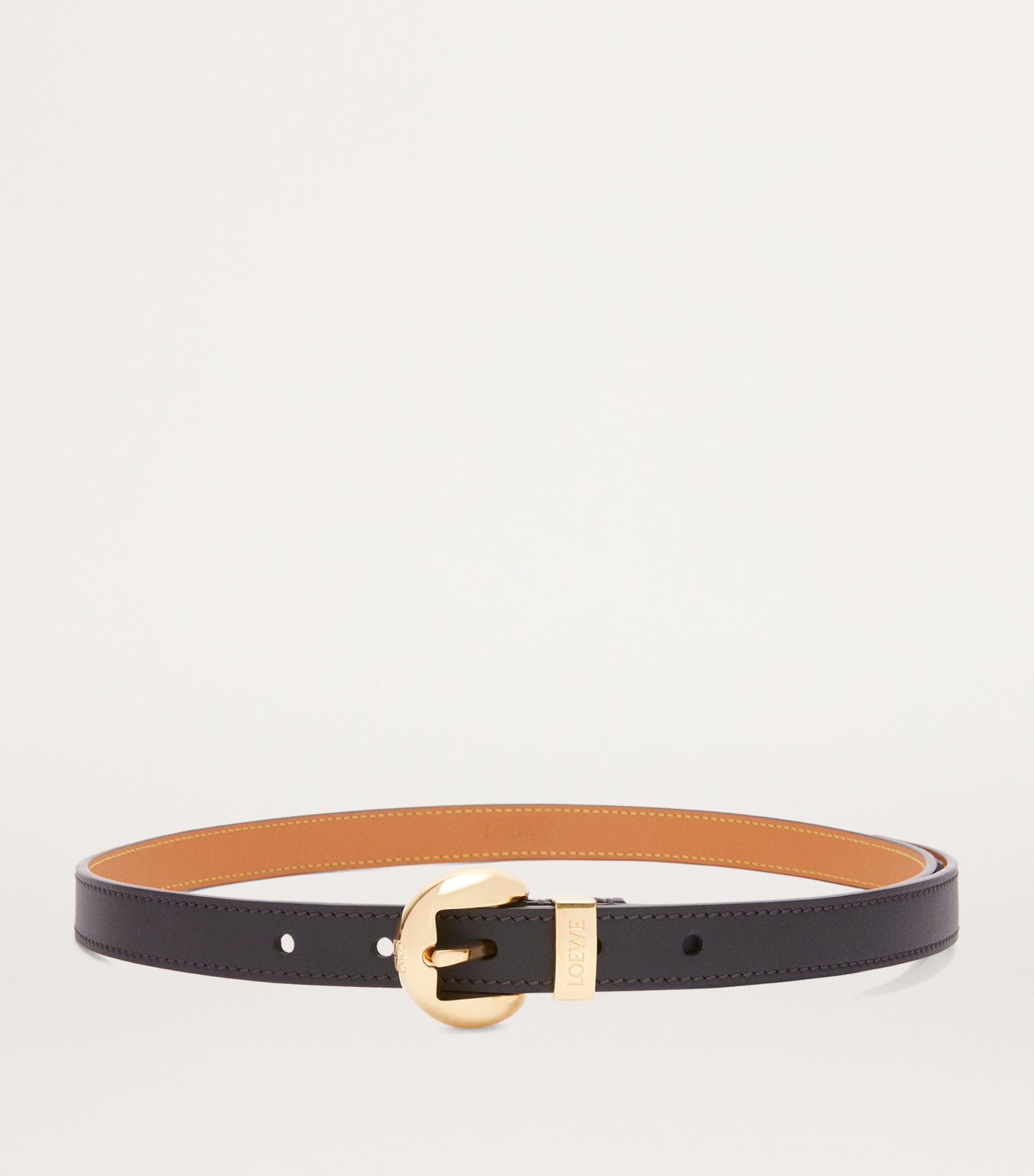 Black Leather Pebble Belt