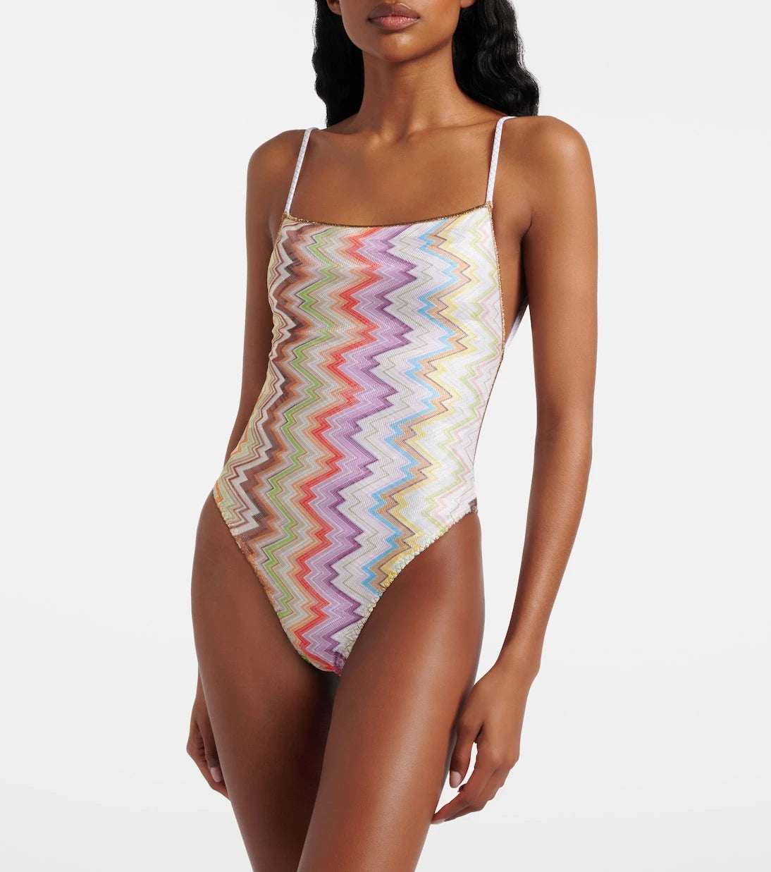 Missoni - Zigzag open-back swimsuit