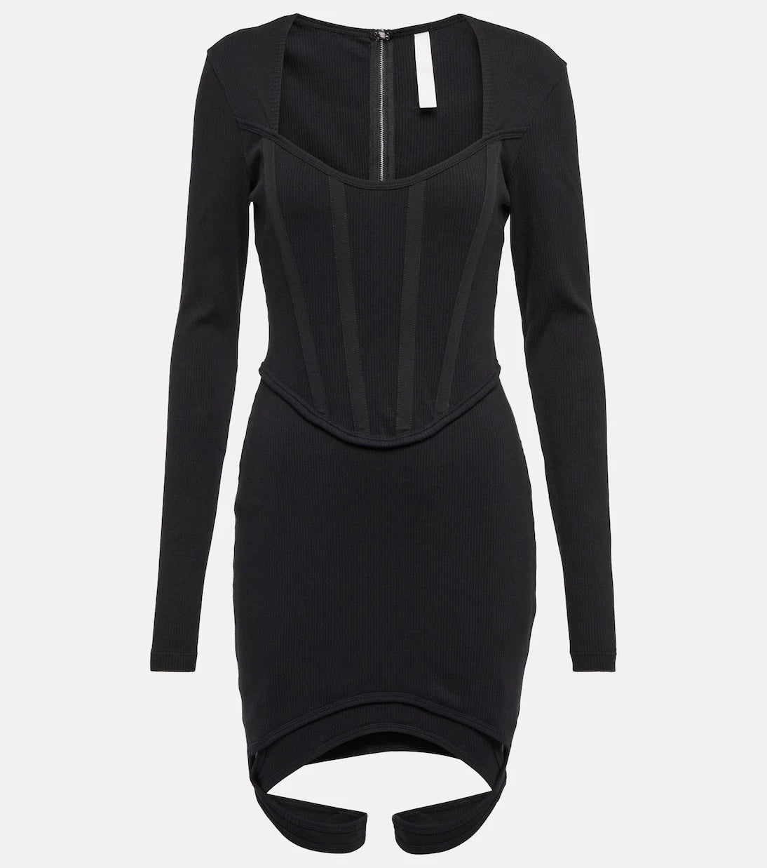 Dion Lee - Corset ribbed-knit cotton minidress