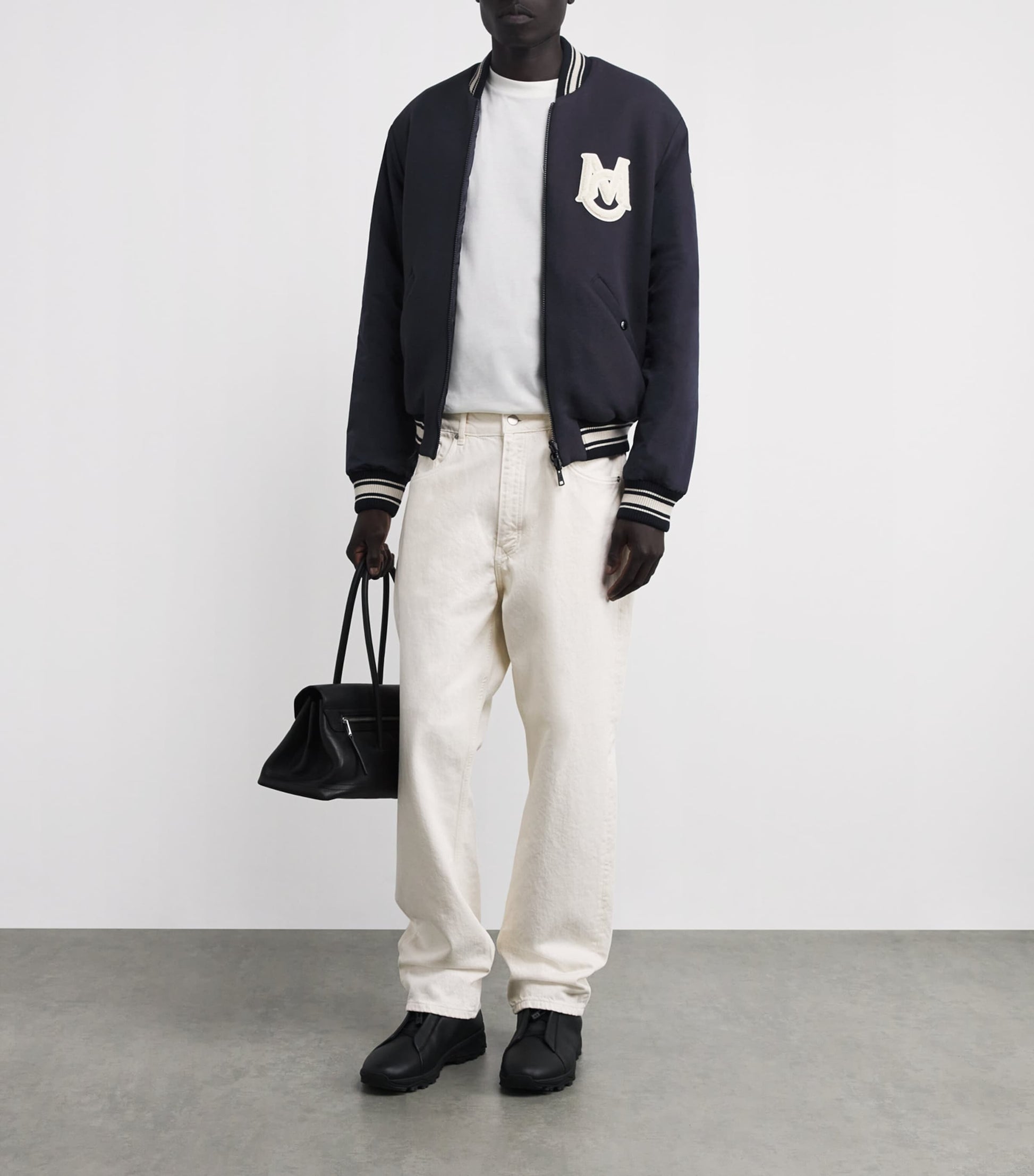 Moncler Blue Down Reversible Vennes Bomber Jacket