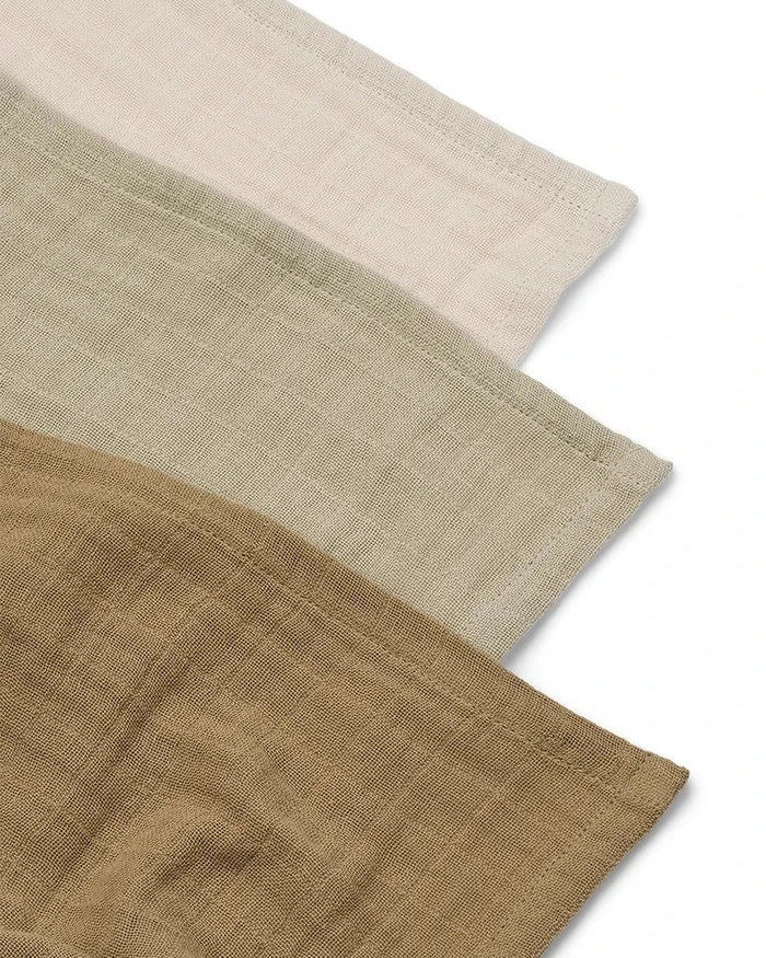 Bebek Havlusu Liewood Lewis Muslin Cloth 3'lü Paket (3 adet)