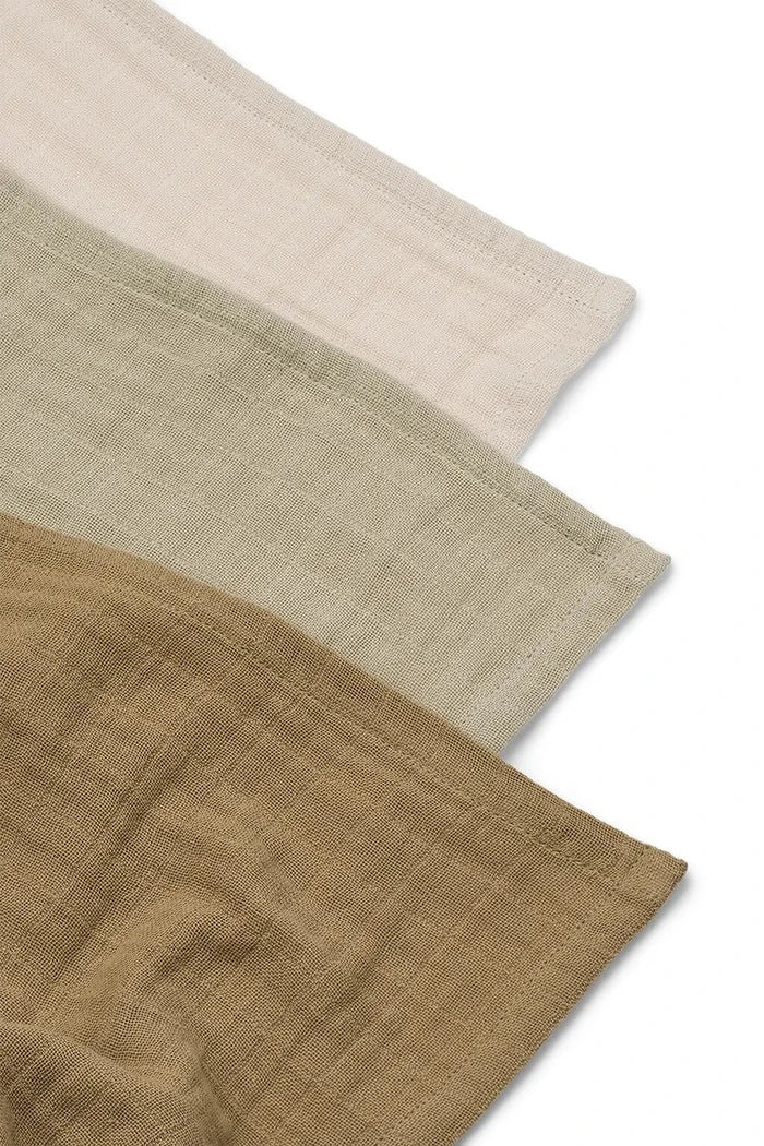 Bebek Havlusu Liewood Lewis Muslin Cloth 3'lü Paket (3 adet)