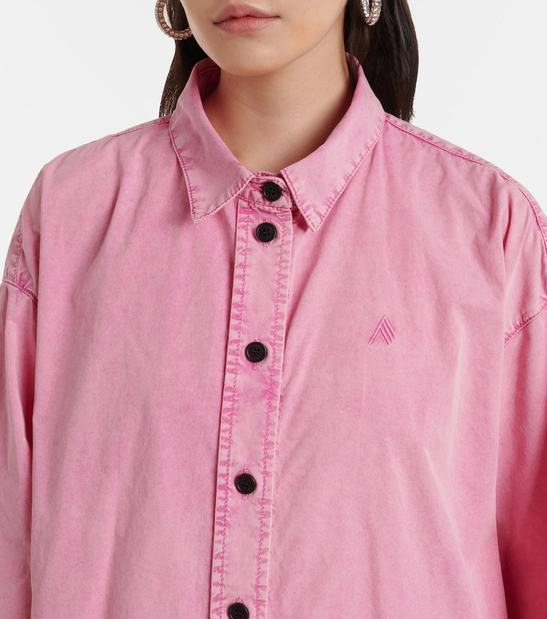 The Attico - Diana asymmetric cotton canvas overshirt