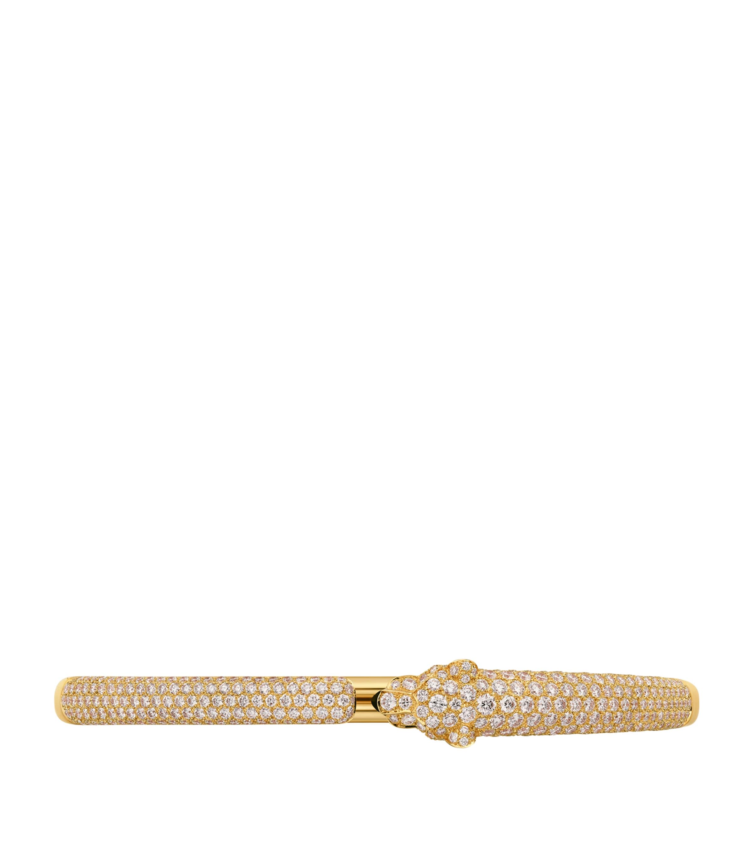Yellow Gold, Diamond and Emerald Panthère de Cartier Bracelet