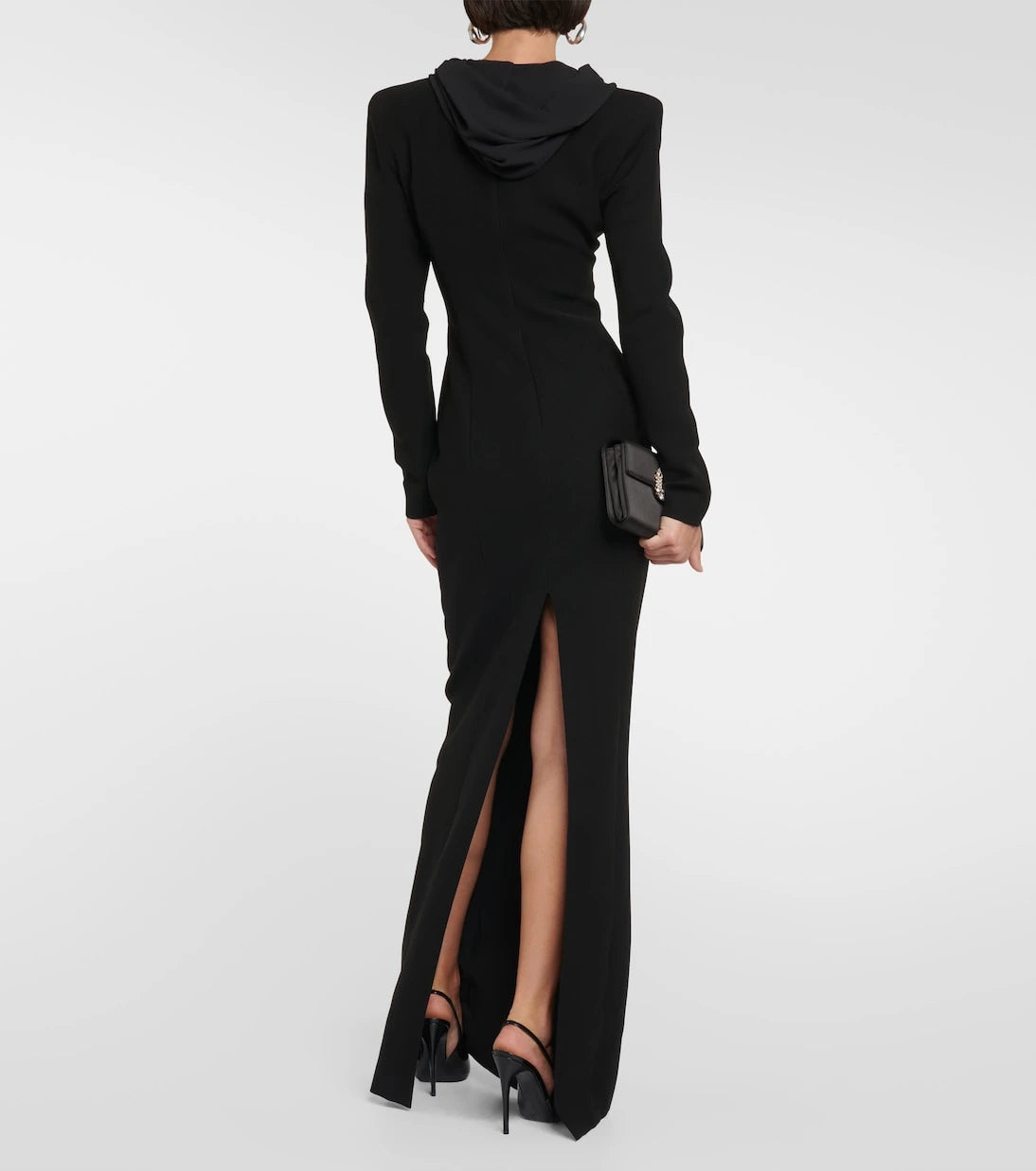 Mônot - Hooded crêpe maxi dress