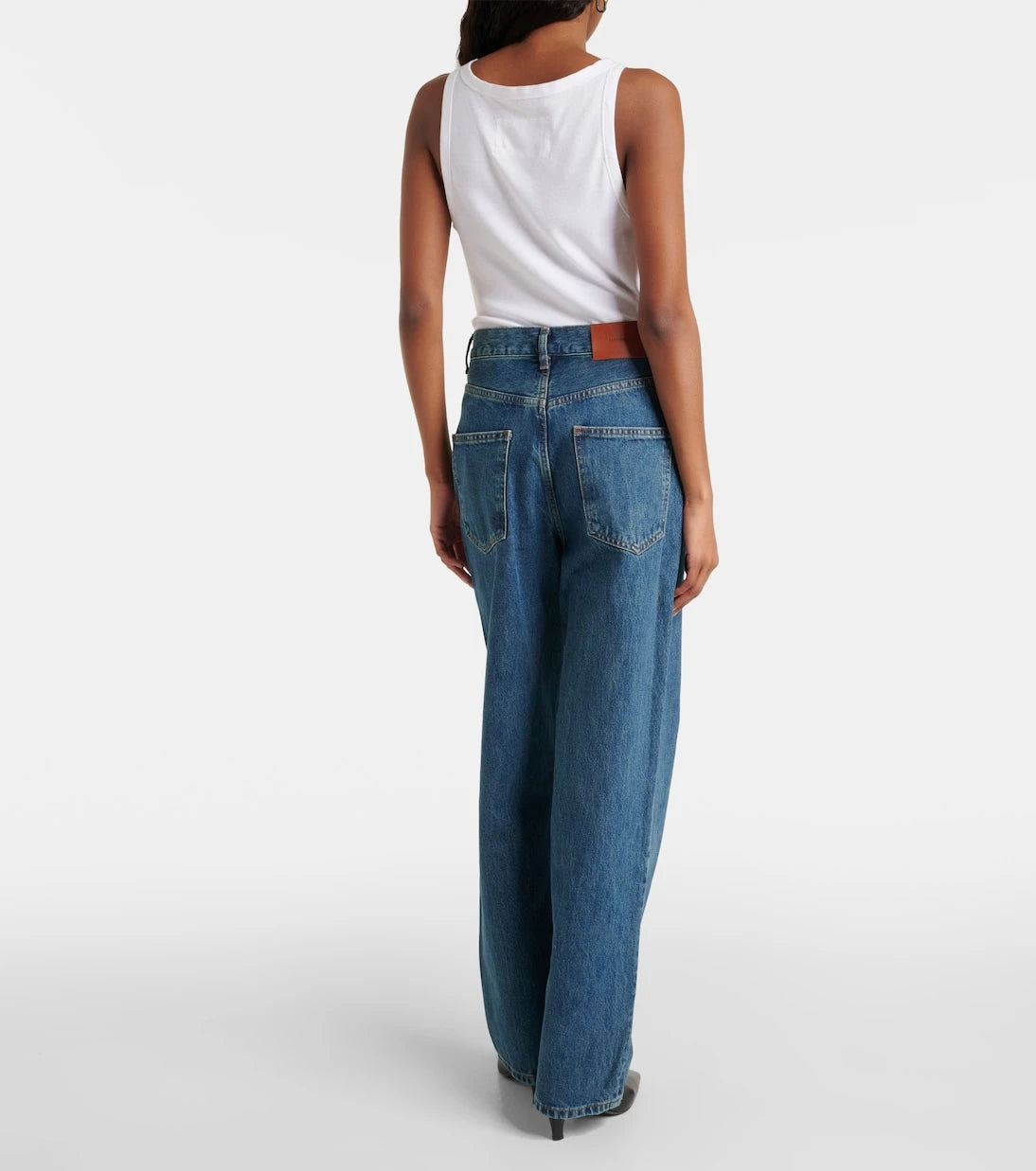 Wardrobe.NYC - Yüksek belli düz kesim kot pantolon