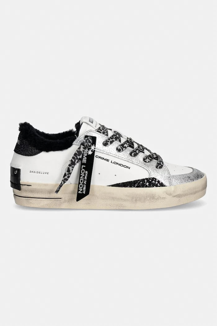 Crime London SK8 DELUXE kadın deri spor ayakkabı