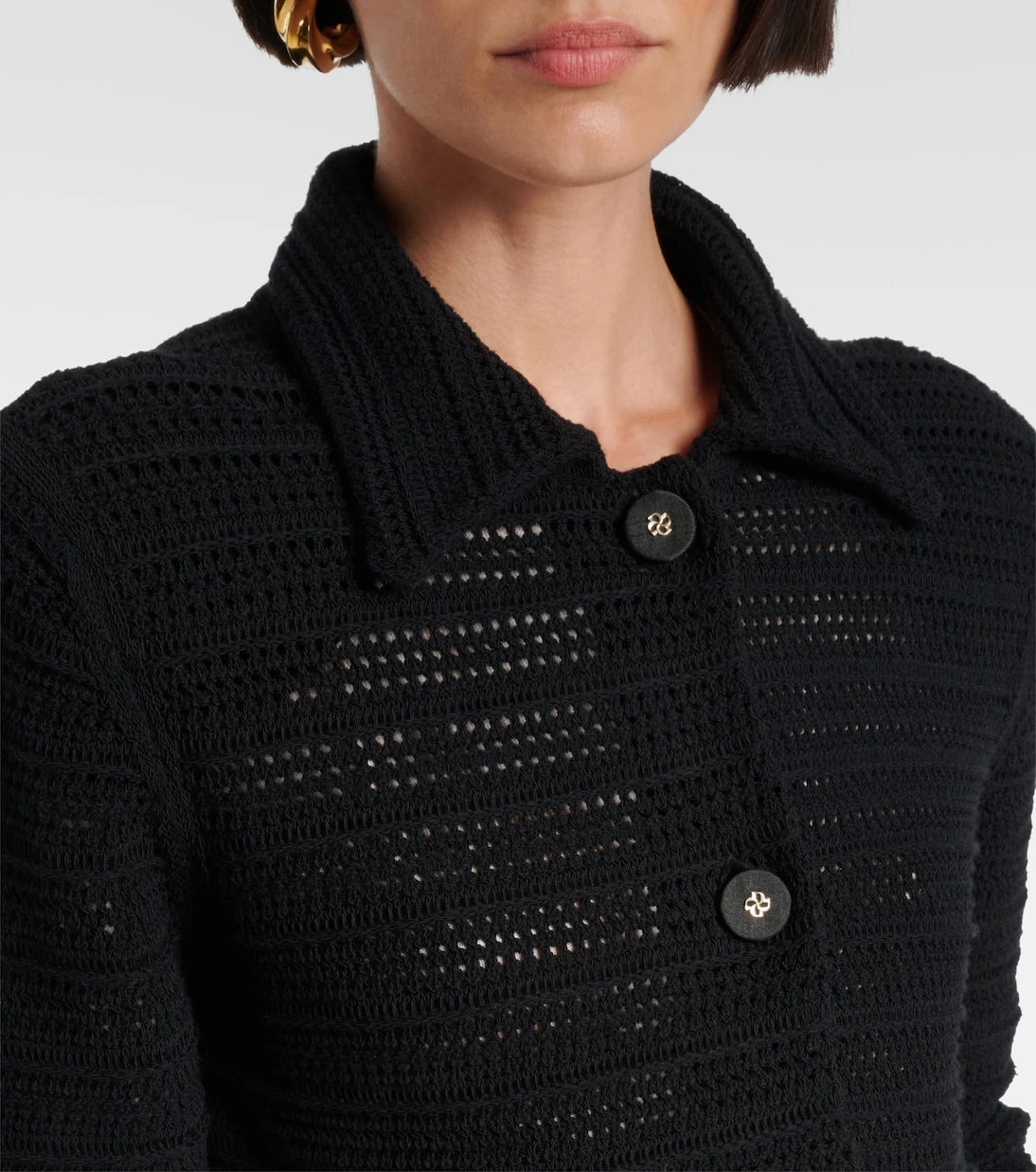 Dorothee Schumacher - Precise Pointelle cotton-blend cardigan