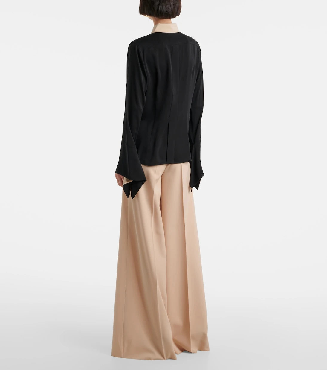Max Mara - Pio high-rise silk charmeuse blouse