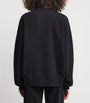 Black Oversized Cotton Logo Sweatshirt