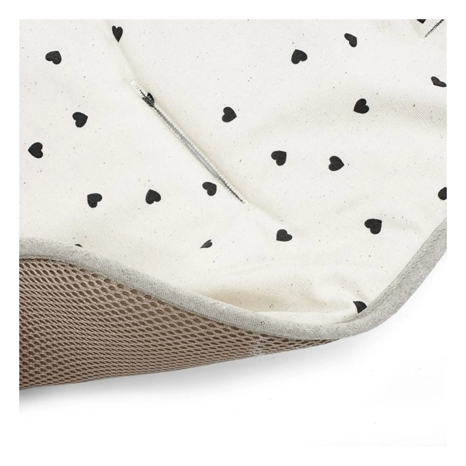 Babyshower - Cushion for compact pushchair Hearts | Ecru