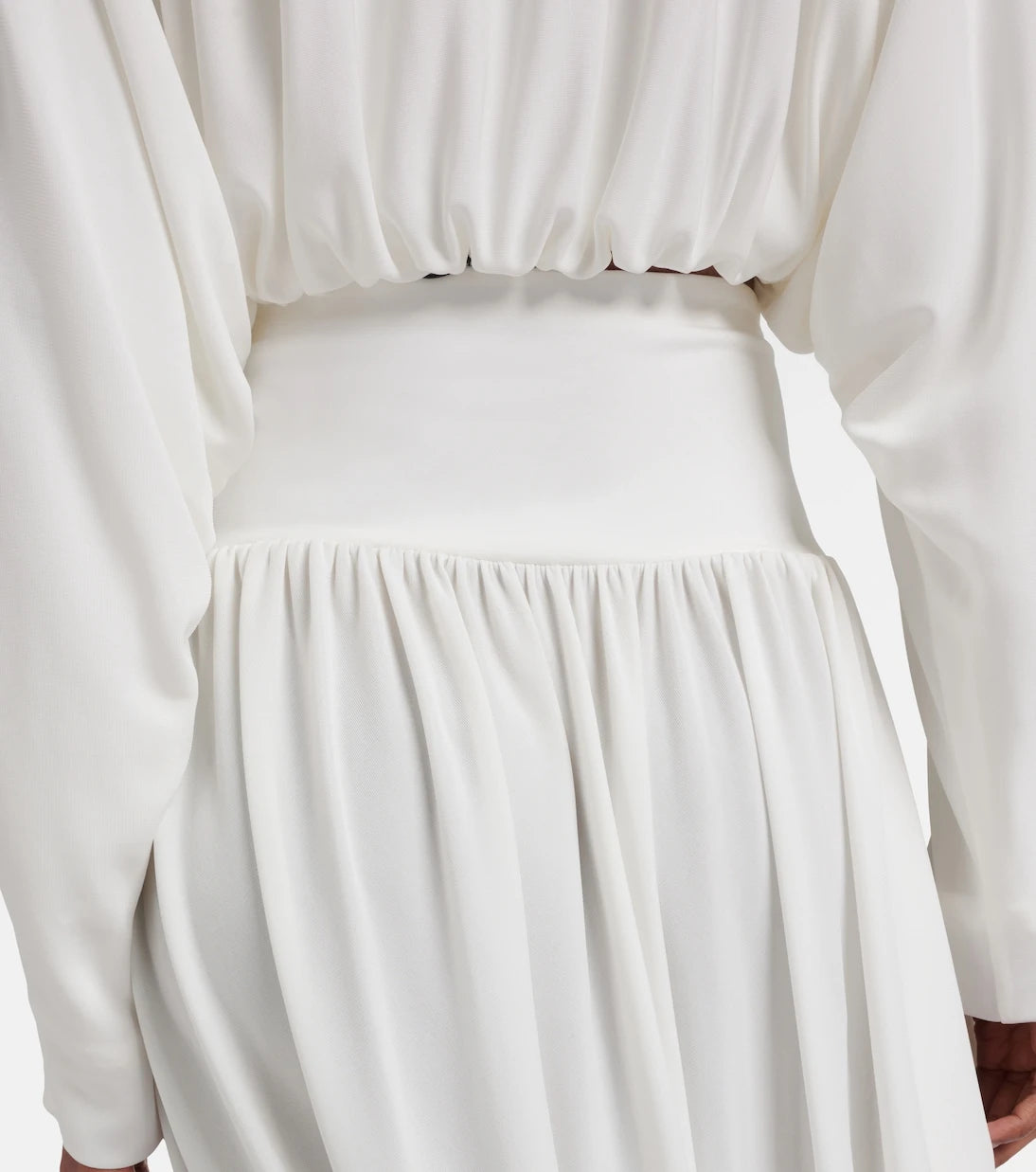 Alaïa - Asymmetric jersey midi skirt